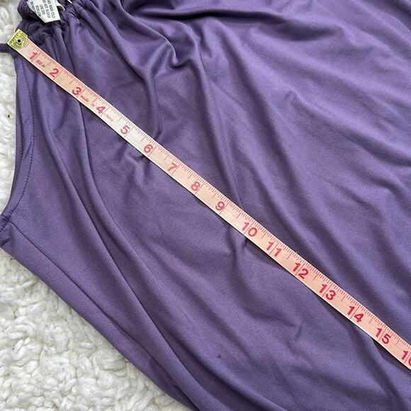 Capella Purple Strappy Adjustable Dress Slouchy Lagenlook Halter Neck Modest BK2 - Picture 6 of 9